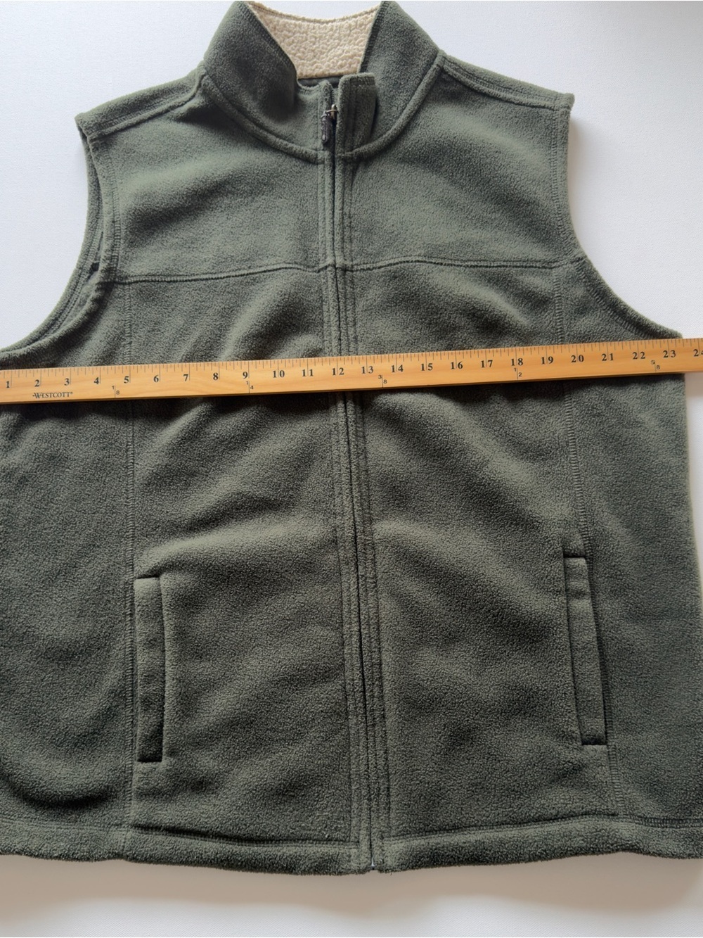 EUC Men's Outdoor Life Fleece Vest Large Green (KB6) - Picture 3 of 6
